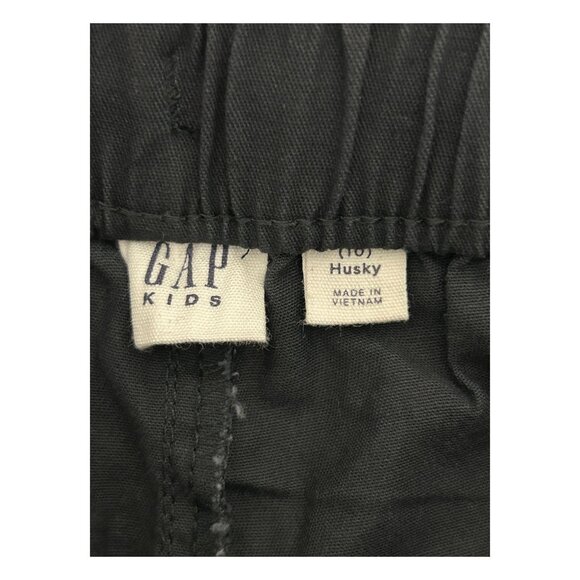 Gap Kids Boys Husky Large 10 Black Blue Gray Cargo Jogger Pants Pull On Lot of 3 - Picture 4 of 16